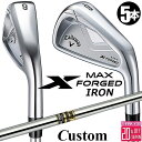 メーカーカスタムクラブ キャロウェイ X FORGED MAX アイアン 5本セット (#6-PW) 右用 2025 Dynamic Gold スチールシャフト...