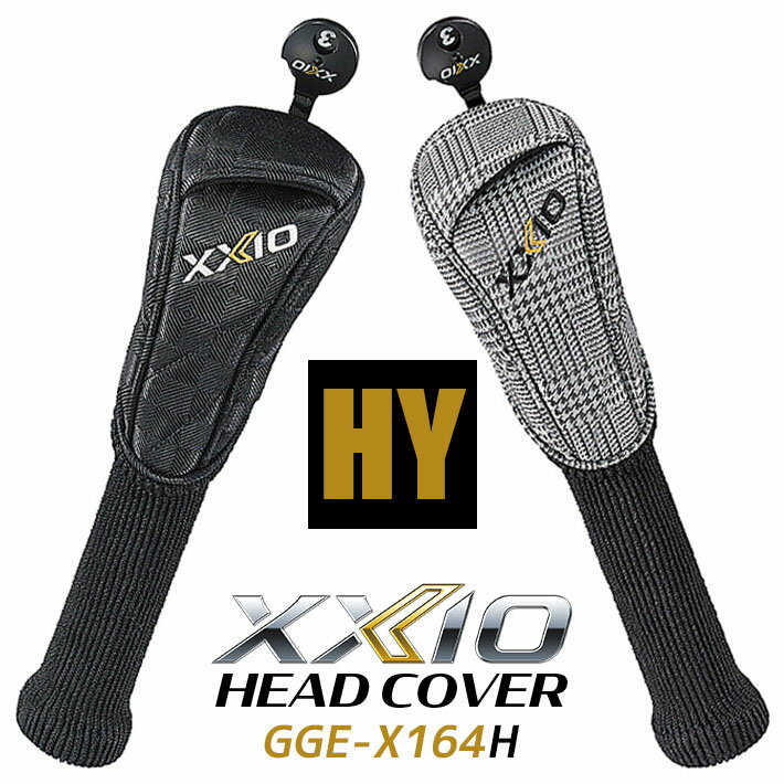 ダンロップ ゼクシオ ヘッドカバー ハイブリッド用 メンズ GGE-X164F DUNLOP XXIO HYBRID HEAD COVER MEN'S ダイヤル式（No.3、4、5、6、X）グレンチェック ブラックチェック ゴルフ用品 ラウンド小物 [2025年モデル]