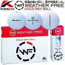キャスコ ウェザーフリー コールド デイ 冬用 ゴルフボール Kasco WEATHER FREE COLD DAY BALL ホワイト/1ダース(12個入り)...