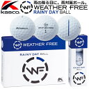 キャスコ ウェザーフリー レイニー デイ 雨用 ゴルフボール Kasco WEATHER FREE RAINY DAY GOLF BALL ホワイト/1ダース(...