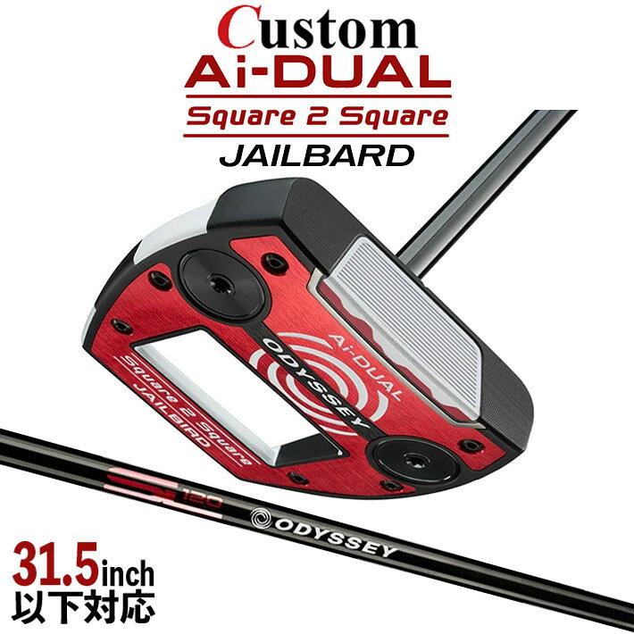 乐天商城 - メーカーカスタムクラブ オデッセイ Ai-DUAL Square 2 Square スクエア 2 スクエア パター JAILBIRD 右用 STROKE LAB 120 BLACK スチールシャフト 日本正規品 2026 ジェイルバード [31.5インチ以下対応]