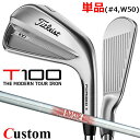 【メーカーカスタム】タイトリスト T100 2023 アイアン 右用 単品(#4、W50) N.S.PRO 880 AMC スチールシャフトTitleist 日...