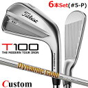 【メーカーカスタム】タイトリスト T100 2023 アイアン 右用 6本セット(#5-P) Dynamic Gold 95 スチールシャフトTitleist ...
