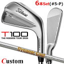 【メーカーカスタム】タイトリスト T100 2023 アイアン 右用 6本セット(#5-P) Dynamic Gold 120 スチールシャフトTitleist...