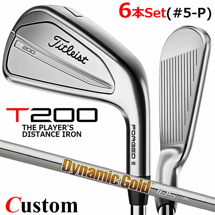 【メーカーカスタム】タイトリスト T200 2023 アイアン 右用 6本セット(#5-P) Dynamic Gold 105 スチールシャフトTitleist 日本正規品