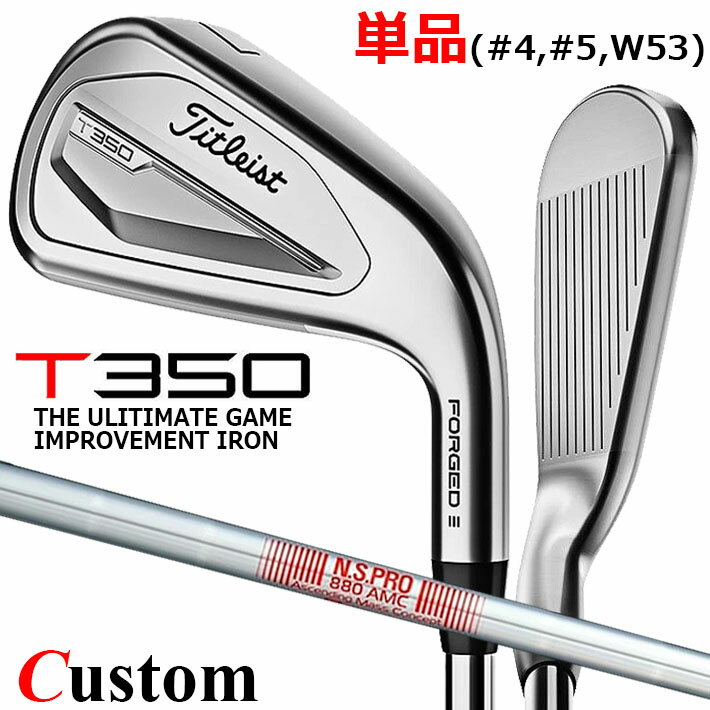 楽天クラッシュゴルフ楽天市場店【メーカーカスタム】タイトリスト T350 2023 アイアン 右用 単品（#4、#5、W53） N.S.PRO 880 AMC スチールシャフトTitleist 日本正規品