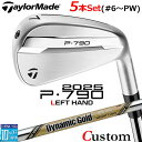【レフティ/左用】 メーカーカスタムクラブ テーラーメイド P790 2025 アイアン 5本セット(#6-PW) Dynamic Gold EX TOUR I...