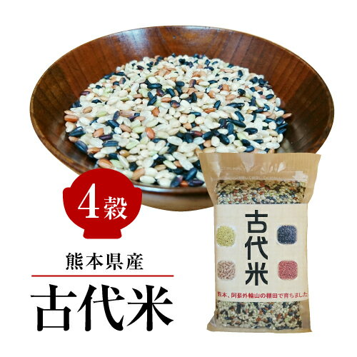 熊本産 古代米 4穀 200g 赤米 黒米 緑米 発芽玄米 GABA お試し 国産 送料無料 メール便限定 【代引不可】 1