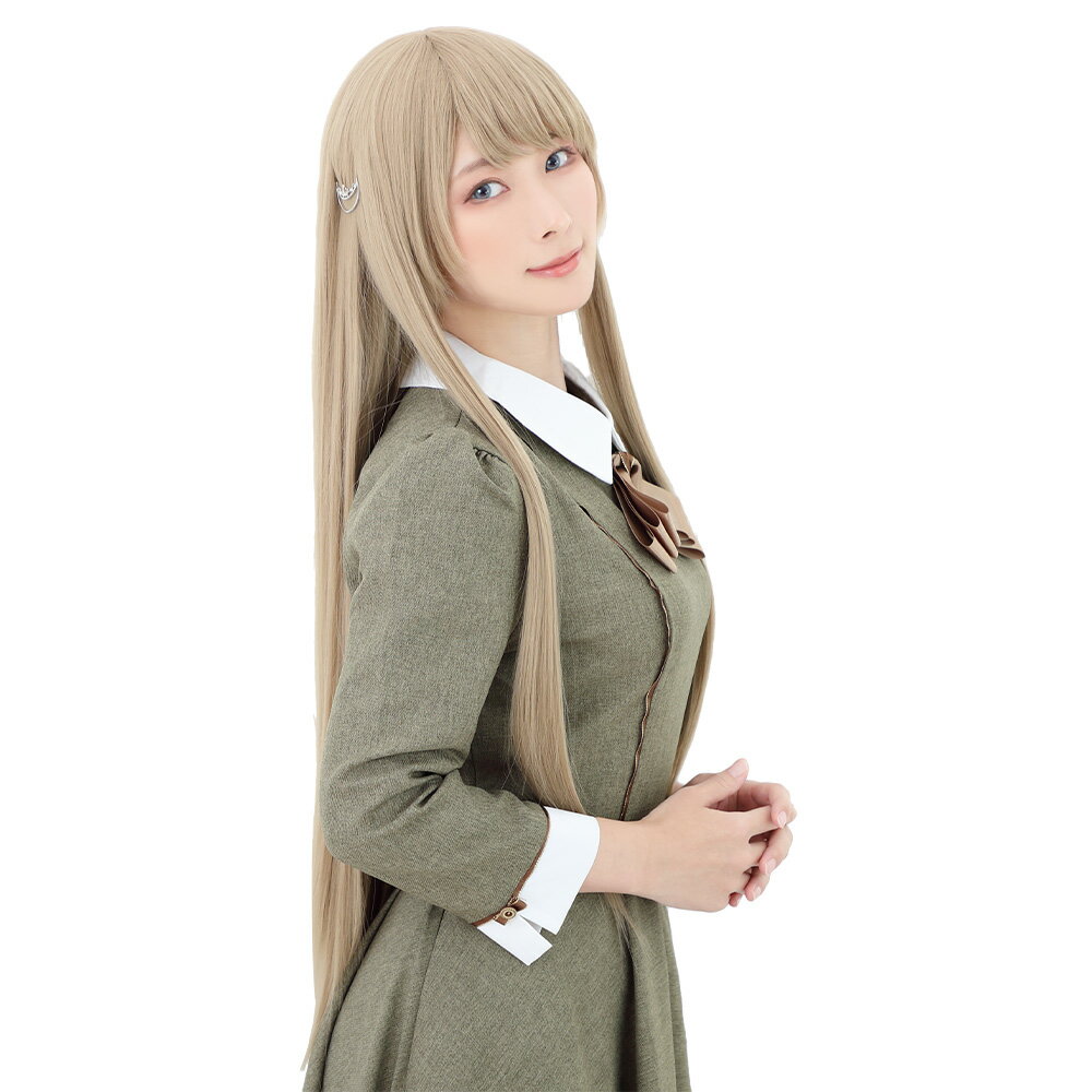 ウィッグ レディース ロング ストレート フルウィッグ コスプレ ハロウィン 小物 フリーサイズピンク80cm ネット付 つむじ 自然 ポニーテール などアレンジ可