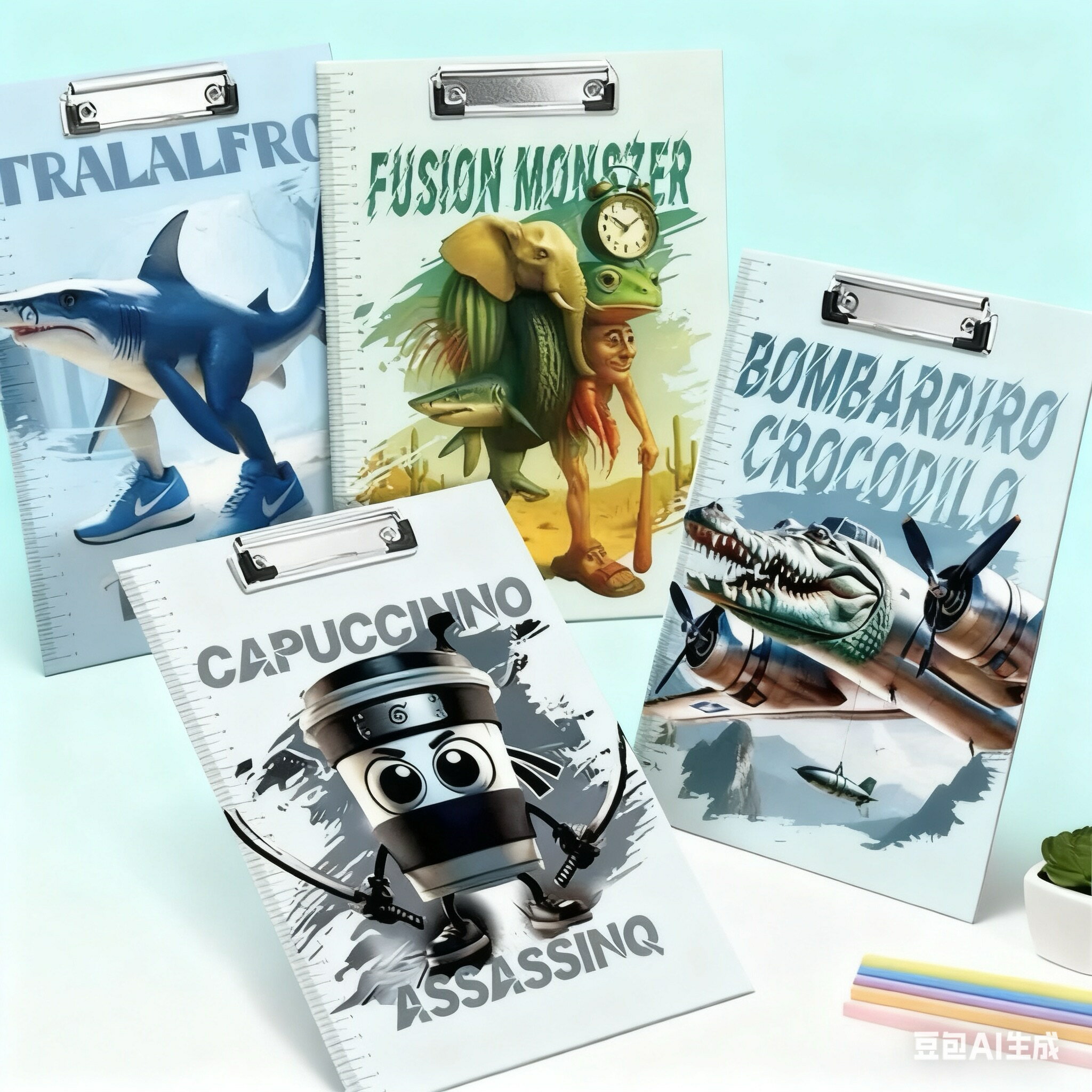 【2点以上で送料無料（注文後0円変更）】イタリアンブレインロット キャラクター A4 クリップ ファイル..