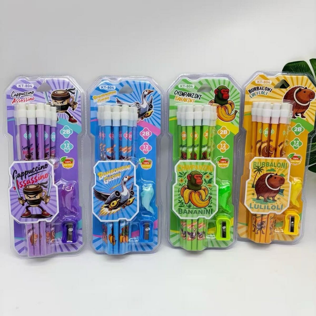 【2点以上で送料無料（注文後0円変更）】イタリアンブレインロット キャラクター 鉛筆 えんぴつ 2B 12..