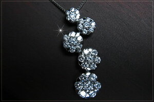 Cubic Zirconia - 【送料無料】WG 10K CZダイヤ（_キュービック_ジルコニア_)ペンダント≪ステレ≫_ジュエリー_アクセサリー_レディース_ネックレス_ペンダント_ホワイトゴールド_ゴールド__