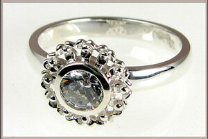 Cubic Zirconia - 【送料無料】WG 10K CZダイヤ（_キュービック_ジルコニア_)リング≪フィオレ≫_ジュエリー_アクセサリー_レディース_指輪_リング_ホワイトゴールド_ゴールド__