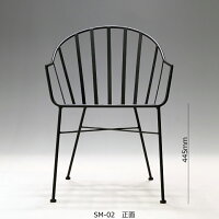 スチールチェアSM-02B正面