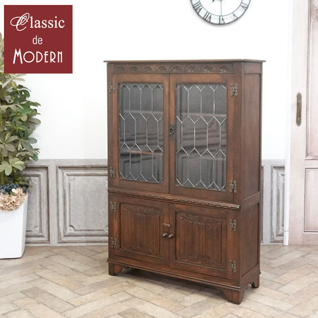 アンティーク ブックケース アンティーク家具 飾り棚 書斎棚 本棚 書棚 マガジンラック ホテル レストラン ロビー 書斎 収納 什器 ヴィンテージ レトロ ビンテージ シャビー シャビーシック お店 1950年代 オーク キャビネット イギリス 英国 antique80794