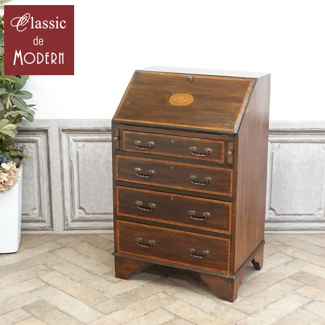 アンティーク 家具 ライティングビューロー ステューデントビューロー デスク アンティーク家具 ライティングビューロー 引き出し ホテル 書斎 デザイナーズ店舗家具 ヴィンテージ レトロ シャビーシック おしゃれ マホガニー イギリス 英国 1910年代 antique80892