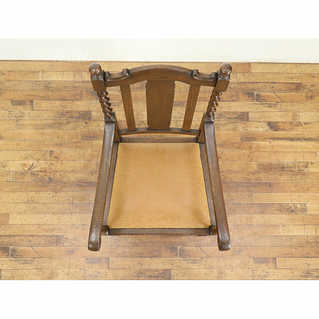 アンティーク アームチェア アンティーク家具 チェア エレガント ハイバック レトロ ヴィンテージ シャビーシック ホテル レストラン ロビー 応接 待合 店舗 什器 お店 ディスプレイ 1920年代 オーク イギリス 英国 イングランド antique80282a [3]