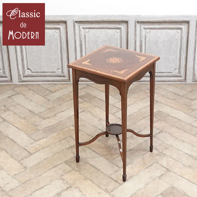 アンティーク サイドテーブル アンティーク家具 ヴィンテージ レトロ ビンテージ シャビーシック ホテル レストラン カフェ クラシック 書斎 ロビー お店 ラウンジ エレガント おしゃれ マホガニー イギリス 英国 1910年代 ウィンドウテーブル antique80859