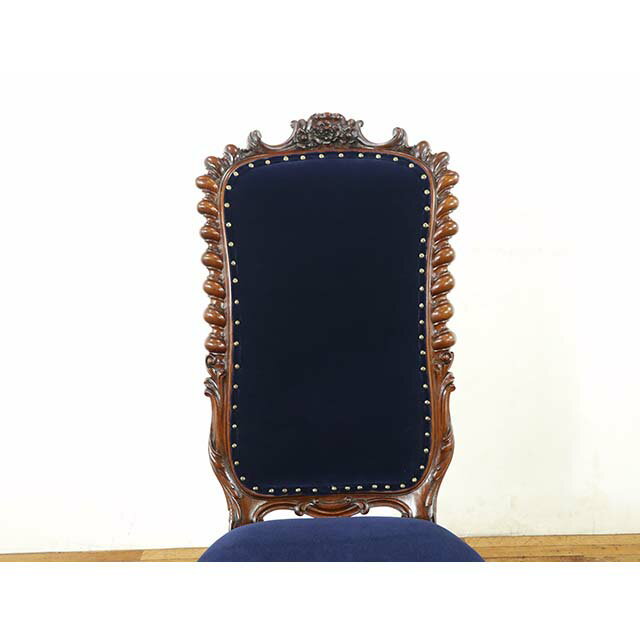 アンティーク ダイニングチェア アンティーク家具 1人掛け エレガント レトロ ヴィンテージ シャビーシック ホテル レストラン ロビー 応接 待合 店舗 什器 お店 ディスプレイ 1900年代 マホガニー イギリス 英国 一人掛け 1P チェア antique56897 [2]