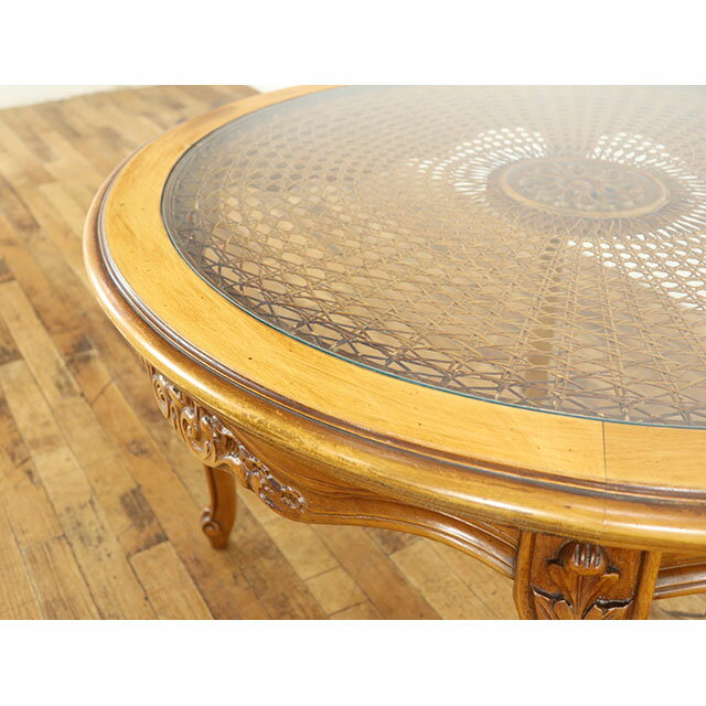 【短納期OK】アンティーク コーヒーテーブル アンティーク家具 テーブル ヴィンテージ レトロ ビンテージ シャビー ホテル レストラン カフェ 書斎 ロビー ラウンジ エレガント おしゃれ ビーチ フランス 仏国 1940年代 センターテーブル ローテーブル antique64602 [2]