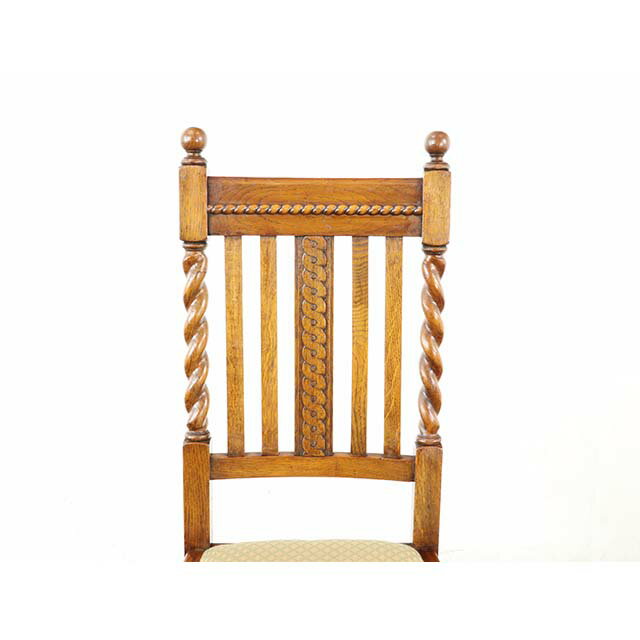 アンティーク ダイニングチェア アンティーク家具 1人掛け エレガント レトロ ヴィンテージ シャビーシック ホテル レストラン ロビー 応接 待合 店舗 什器 お店 ディスプレイ 1920年代 オーク イギリス 英国 一人掛け 1P チェア antique80039 [2]