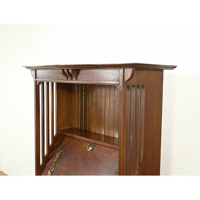 輸入家具 アンティーク ビューロー ステューデントビューロー デスク アンティーク家具 ライティングビューロー ホテル 書斎 デザイナーズ 什器 ヴィンテージ レトロ シャビーシック ビンテージ おしゃれ アーツアンドクラフツ 1910年代 オーク イギリス 英国 antique59065 [2]