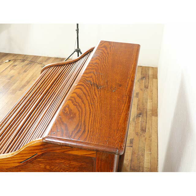 テーブル アンティーク 家具 センターテーブル デスク 書斎 ホテル レストラン シャビー レトロ ヴィンテージ ビンテージ 新生活 おしゃれ モデルルーム 飾り台 作業テーブル 1920年頃 オーク材 ロールトップデスク イギリス 英国 antique59314 [3]