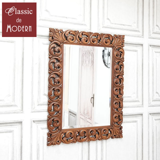 ウォールミラー アンティーク 壁掛け 鏡 美容室 サロン 仕様 ヨーロピアン かわいい ミラー おしゃれ ..