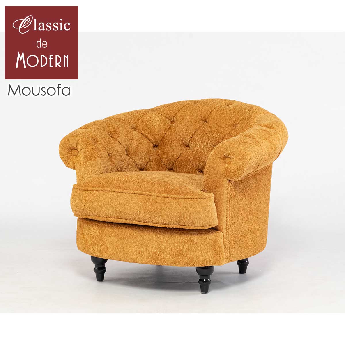 輸入家具 送料無料 アンティーク ソファー そふぁ モーソファ mousofa 一人掛け アンティーク調 シングル ソファ コンパクト パーソナル ソファ 1人用 お洒落 可愛い ロマンチック 姫 プリンセス 美容室 ネイルサロン リビング イエロー 黄色 ボア ファブリック NM1F284K