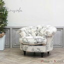 輸入家具 アンティーク ソファー そふぁ Mousofa モーソファ 一人掛け 1シーター アンティーク シングルソファ コンパクト チェスターフィールド ソファ 1人用 ガーリー おしゃれ かわいい ロマンチック 姫 美容室 ネイルサロン リビング トワレ柄 ファブリック NM1F84K
