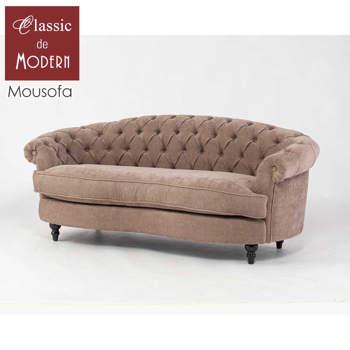 輸入家具 そふぁ ソファー Mousofa モーソファ 3人掛け 三人掛け 3人用 トリプルソファ アンティーク風 イギリス 英国 チェスターフィールド ビンテージ 姫系 家具 プリンセス ロマンチック 可愛い 椅子 什器 店舗 ホテル サロン ベージュ ファブリック シャビー NM3F260K