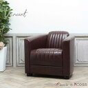 輸入家具 レトロ ソファ ヴィンセント ヴィンテージ ソファー ビンテージ かっこいい おしゃれ デザイナーズ ミッドセンチュリー ソファ 一人掛け 1人掛け 1人暮らし ダブルソファー イギリス 英国 ブルックリン 西海岸 フェイクレザー 合皮 PU ブラウン 茶 VR1P38K