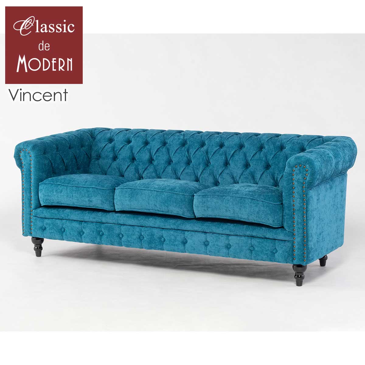 輸入家具 レトロ ソファ そふぁ ソファー デザイナーズ ヴィンセント トリプルソファ ヴィンテージ 3シ..