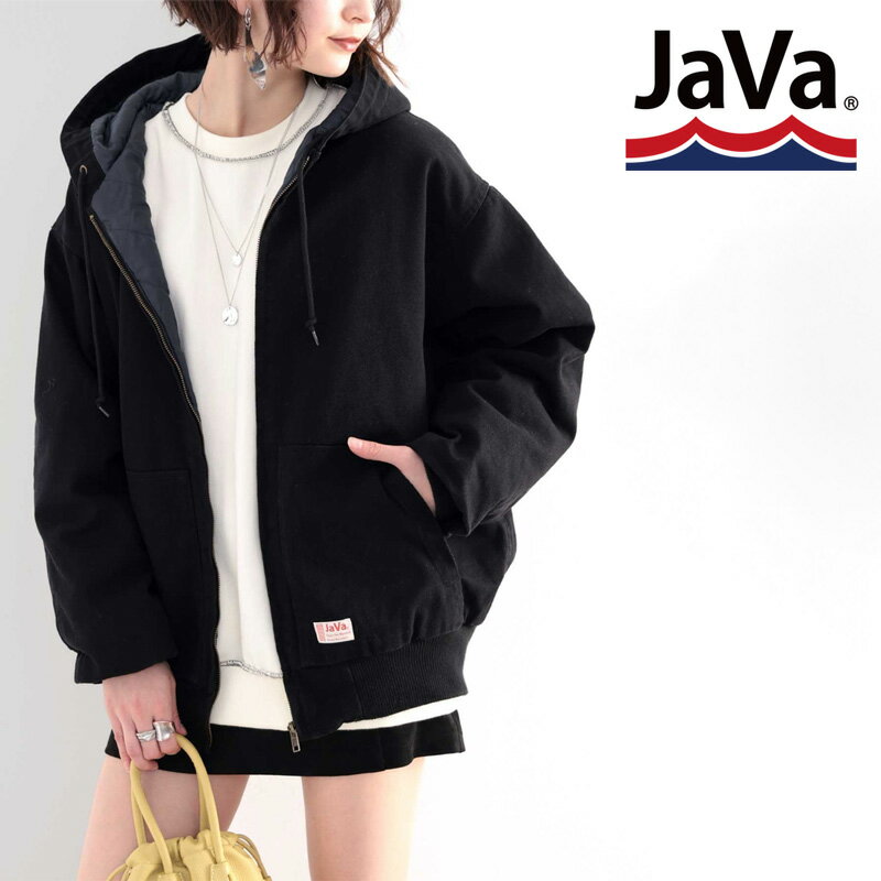 【MAX30%offクーポン対象】 《javaジャバ コラボ》送料無料 レディース アウター ジャケット ブルゾン オーバーサイズ コットン 中綿 キルティング フード パーカー フーディ ユニセックス 男女兼用 秋 冬 春 アウトドア 2024ss クラシカルエルフ ce0420017