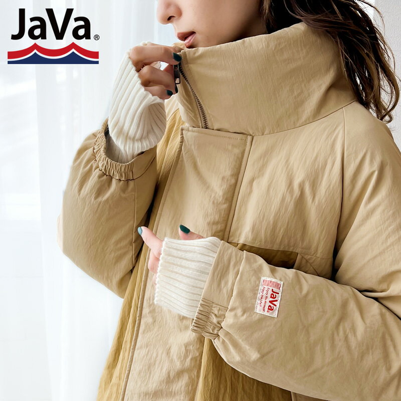 《javaジャバ コラボ》送料無料 ジャケット アウター レディース ブルゾン メンズ ユニセックス 男女兼用 中綿 スタンドネック ドローストリング アウトドア ゆったり 長袖 大きいサイズ 秋 冬 2022aw クラシカルエルフ jv0940065のサムネイル