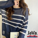 クラシカルエルフ Tシャツ レディース 《java ジャバコラボ》 送料無料 トップス Tシャツ レディース シアー ニット素材 レトロ 配色 マリンテイスト ボーダー プルオーバー 長袖 透け感 レイヤード コーデ 大きいサイズ 春 夏 2024ss クラシカルエルフ jv1020072