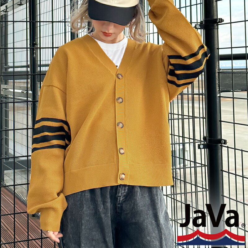 【MAX20%offクーポン対象】 《javaジャバ コラボ》 送料無料 トップス カーディガン レディース 超軽量 袖ライン V ネック レトロ カーデガン 長袖 男女兼用 ユニセックス メンズ ゆったり オーバーサイズ 大きいサイズ 春 夏 2023ss クラシカルエルフ jv1029016のサムネイル