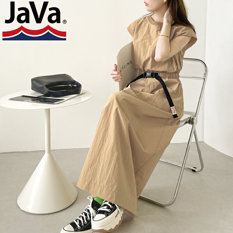 《javaジャバ コラボ》 送料無料 ワンピース レディース ウェービングベルト付き フレンチスリーブ ワッシャー加工 バンドカラー バックスリット ワンピ ロング 高見え 大きいサイズ 春 夏 2023ss クラシカルエルフ jv1070027のサムネイル