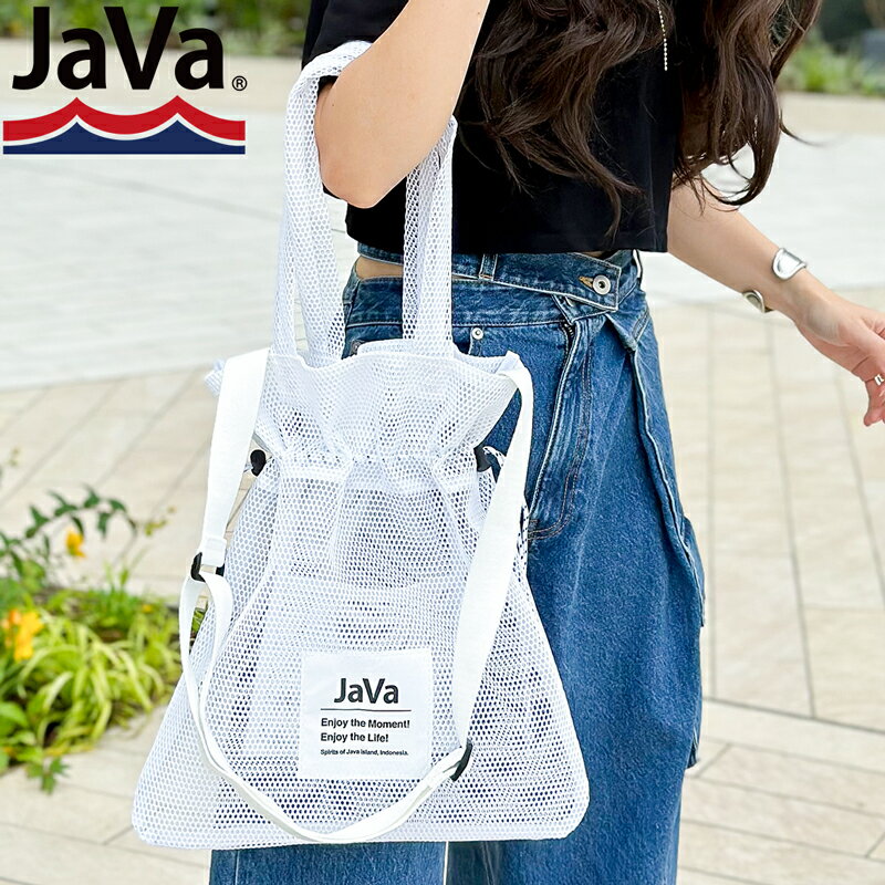 《javaジャバ 別注》 送料無料 バッグ トートバッグ レディース シアー メッシュ 2way 巾着 男女兼用 ユニセックス メンズ 機能性 透け感 A4 大容量 アウトドア 大きいサイズ 春 夏 2023ss クラシカルエルフ jv1159012のサムネイル