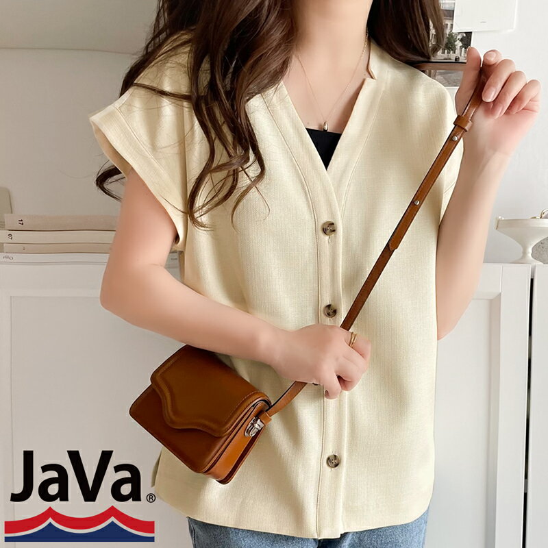 《java ジャバコラボ》 送料無料 トップス シャツ レディース 前後 2way シンプル リネンライク ショート丈 ブラウス ゆったり ビッグサイズ サイドスリット レイヤードコーデ 大きいサイズ 春 夏 2023ss クラシカルエルフ jv1240013のサムネイル