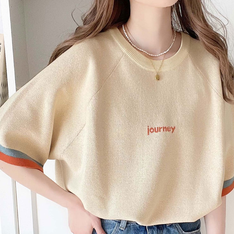 ラグラン半袖後ろリボンTシャツ2焦げ茶 - トップス ラグラン半袖後ろリボンTシャツ2焦げ茶 - トップス