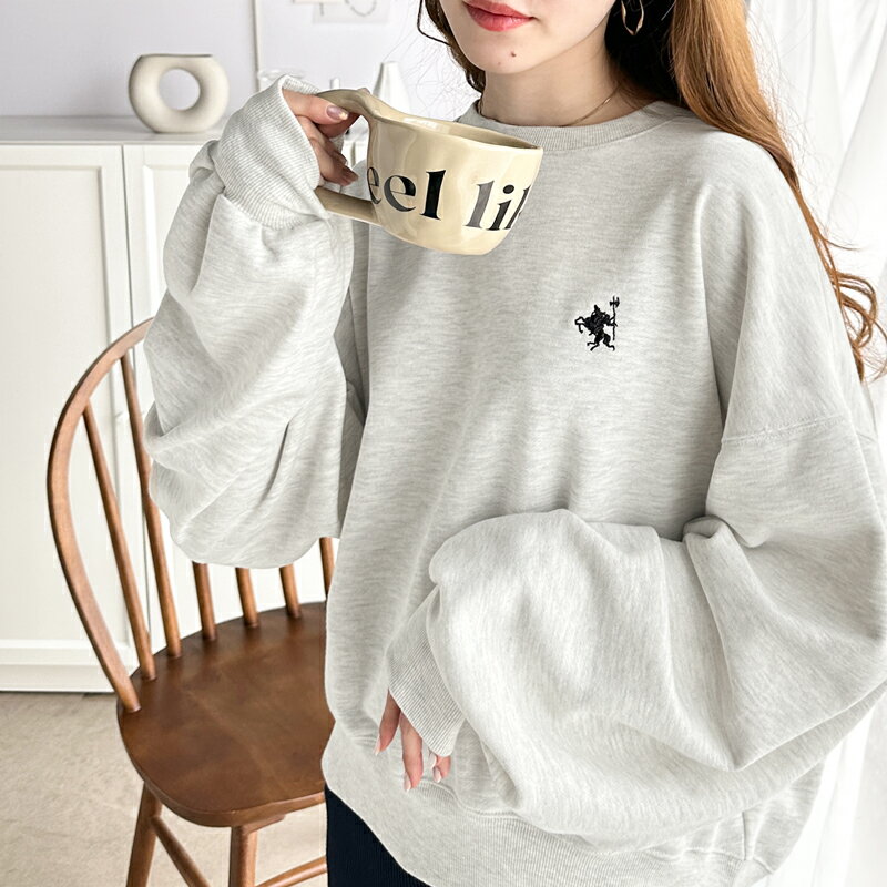 \店内全品対象★3点まとめ買いでさらに10%OFF/ 【 クラシカルエルフ classical elf 】 トップス スウェット レディース ワンポイント 裏毛 プルオーバー ゆったり ビッグシルエット デイリー アウトドア 大きいサイズ 春 夏 クラシカルエルフ ce1260185