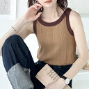 \5/16 01:59まで★まとめ買いで最大25%OFFクーポン/ 送料無料 トップス タンクトップ レディース オーガニック配色 リブ テレコ アソート アメリカンスリーブ タンクトップ 春 夏 2024ss クラシカルエルフ ce1260115
