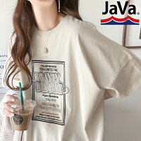 【sustaina+】《javaジャバコラボ》送料無料 トップス Tシャツ レディース オーガ...