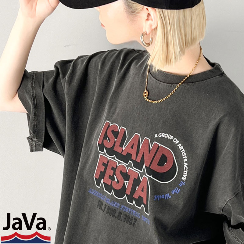 《javaジャバコラボ》送料無料 トップス Tシャツ レディース 綿100％ ピグメント ビッグ Tee 男女兼用 ユニセックス メンズ ゆるっと オーバーサイズ 大きいサイズ 春 夏 2024ss クラシカルエルフ jv1029046のサムネイル