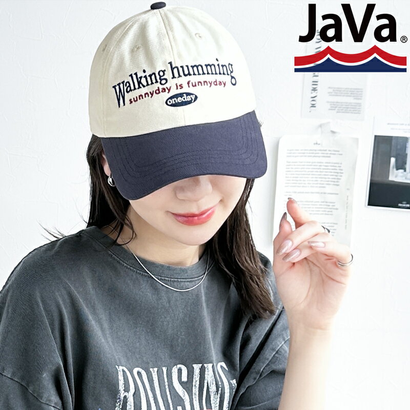 《javaジャバコラボ》 確認待ち 帽子 キャップ レディース 綿100％ バイカラー 深つば バリアスロゴ ベースボールキャップ 男女兼用 ユニセックス メンズ 吸湿性 通気性 スポーツ アウトドア 日よけ対策 大きいサイズ 春 夏 2024ss クラシカルエルフ jv1159019