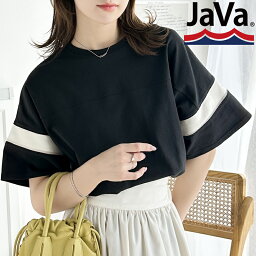 《java ジャバコラボ》 送料無料 トップス Tシャツ レディース 綿100％ 配色 袖 編み立て ボーダー フットボールT 男女兼用 ユニセックス メンズ ゆるっと オーバーサイズ 大きいサイズ 春 夏 2024ss クラシカルエルフ jv1260178