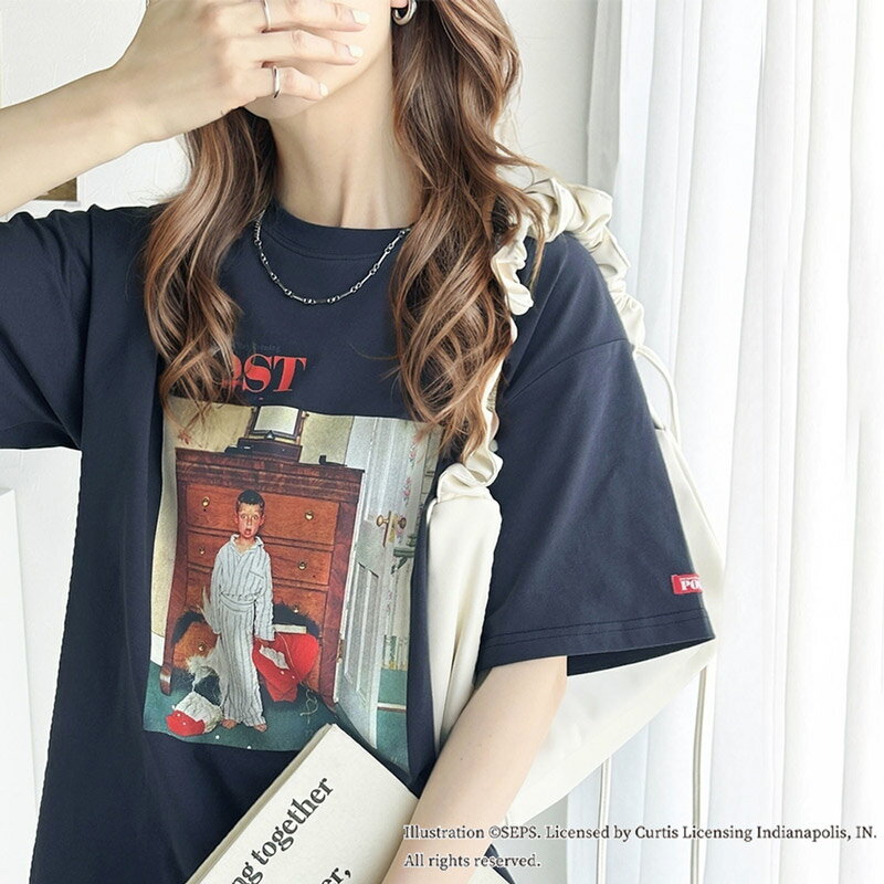 送料無料 トップス tシャツ レディース カットソー オーバーサイズ 半袖 サタデーイブニングポスト Truth about Santa or Discover Noman Rockwell 綿100 プリント グラフィック メンズ 男女兼用 ユニセックス 大きいサイズ 春 夏 2024ss クラシカルエルフ ce1260282のサムネイル