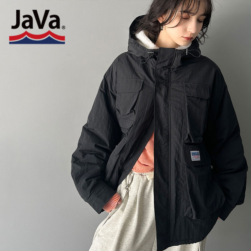 \11/27まで まとめ買いがお得!! 3点以上で10%OFF/ 《javaジャバコラボ》 アウター マウンテンパーカー レディース ボア マンパ スタンド ド...