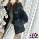 《javaジャバコラボ》 送料無料 アウター ジャケット レディース フリース 異素材 ドッキング 中綿 ヴィンテージ感 スタンドカラー 立体的 フード ブルゾ...